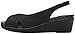 Crocs Women's Leigh Ann Slingback Wedge Sandal, black/black, 8 M US