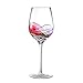 Hand Painted Wine Glasses ,Bouquetier Unique Wine Gifts for Housewarming Mom Women Men Birthday Engagement Wedding,15 OZ Set of 1 White or Red Wine Glass