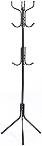 PSHUN RIGH Standing Coat Rack Hat Hanger Holder Hooks for Jacket Umbrella Tree Stand, 12 Hooks, 21.7 x 65.8 inches