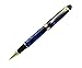 Lanxivi 450 Roller Ball Pen Blue Color Gold Trim with Pen Pouch Business Signature Gift Set
