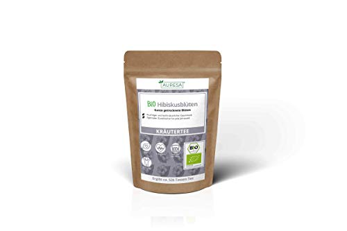 AURESA Bio Kräutertee Hibiskusblüten | Fruchtig-säuerlicher Geschmack | Ein erfrischender Tee aus biologischem Anbau – Bild 8