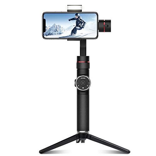 BONFOTO Gimbal Stabilizer Mobile 3 Axis Handheld Gimbals for Smartphone, w/Focus Pull & Zoom for iPhone XR/XS/X/8/7/6 P, Android Samsung S8 S7 Huawei P20 Pro Mate 10, with Time Lapse, Auto Tracking