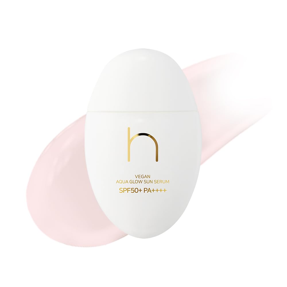 HAMEL Vegan Aqua Glow Sunserum︱sunscreen, sunblock (SPF50+,PA++++)︱1.69 fl.oz. / 50ml︱Red Camellia Extract︱Fragrance free︱Vegan, Cruelty Free, EWG-Green