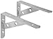 Alise Stainless Steel Brackets Floating Shelves Heavy Duty Shelf Brackets Support 150X105mm,J5201-2P Brushed Nickel 1 Pair