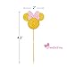 Pack of 24 Pink And Gold Glitter Minnie Inspired Cupcake Toppers Girls Birthday Party Decorations