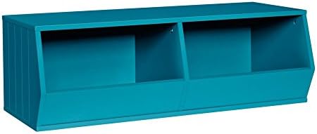 RiverRidge Kids Storage Stacker-2 Veggie Bins, Turquoise