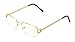 V.W.E. Rectangular Frame Clear Lens Designer Sunglasses RX Optical Eye Glasses (Gold, Clear)