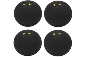 4PCS Squash Ball Double Yellow Dot, 38mm for Slow Speed Play, Professional Raquet Handball Ball