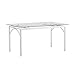 Coaster Home Furnishings Los Feliz Dinning Table with Glass Top Matte Silver and Clear