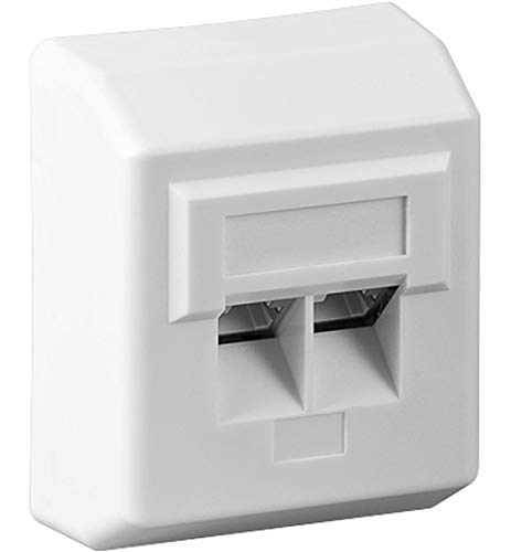 PremiumCord socket 2xRJ45 on the surface, UTP Cat5e
