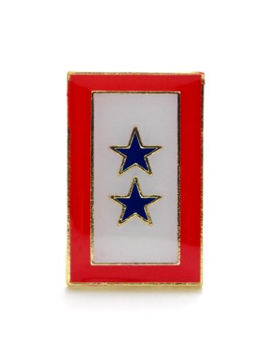 Double Blue Star Flag Banner Lapel Hat Pin Marines Army Navy Air Force PPM595