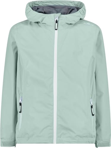 CMP - Giacca da pioggia antistrappo da bambini con cappuccio fisso, Jade, 104
