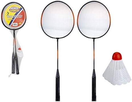 H Lightweight Badminton Racquets and Shuttlecock 2 Metal Rackets Complete Toy Set Ideal for Children or Beginner Garden Exercise, Not For Competitve Adult Play