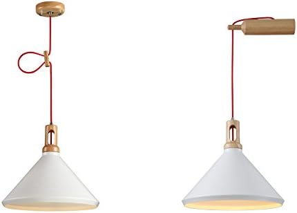 Nostralux® Premium Modern Designer Scandinavian Style 2 in 1 Ceiling Pendant & Wall Lamp Light Shade Featuring an E27 Pendant Lamp Holder & RED Fabric Cable (2-1 LAMP) – 2016 NEW Edition [Energy Class A++]