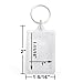 GOGO 25 PCS Acrylic Photo Keychains, 1-5/16 x 2 Inches, Gift Idea