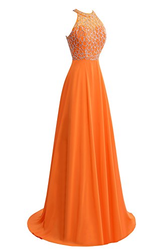 Dora Bridal Womens A Line Floor Length Chiffon Beaded Prom | Desertcart Fiji