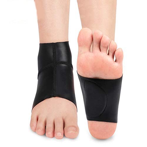 Ankle Brace Compression Sleeve with Gel Arch Cushion, Foot Arch Support for Flat Feet, Plantar Fasciitis, Fallen Arches, Heel Spurs, Helps Foot Pain Relief, Fits Men and Women