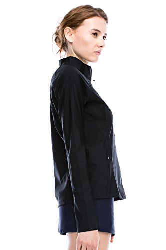 Kurve Sport Women's Lightweight Active Performance Track Jacket (Large, Black) - Thumbnail 5