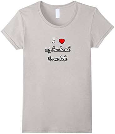 Women's Women's Swinger Shirt Husband Watch Red Heart Large Silver