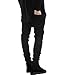 HANIOCAL Mens Slim Fit Black Stretch Destroyed Ripped Skinny Denim Jeans W40 32L