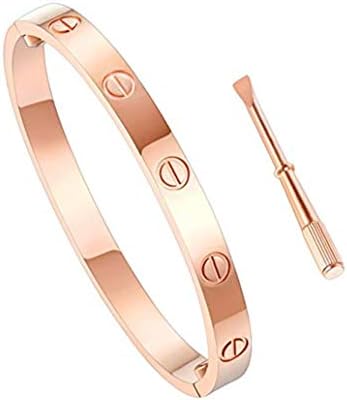 HiCooker Love Bracelet, Screw Bracelet, 18k Titanium Steel Bracelet, Buckle Bangle Bracelet Screwdriver 6.7Inch