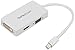 StarTech.com Travel A/V Adapter: 3-in-1 Mini DisplayPort to VGA DVI or HDMI Converter - White (MDP2VGDVHDW)