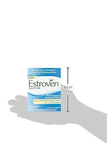 ESTROVEN SLEEP COOL FOR MENOPAUSE RELIEF, 30 CT, SLEEP SUPPORT SUPPLEMENT WITH CLINICALLY PROVEN INGREDIENTS TO RELIEVE MENOPAUSE SYMPTOMS PLUS NIGHT SWEATS & HOT FLASH RELIEF, DRUG-NO & GLUTEN-NO