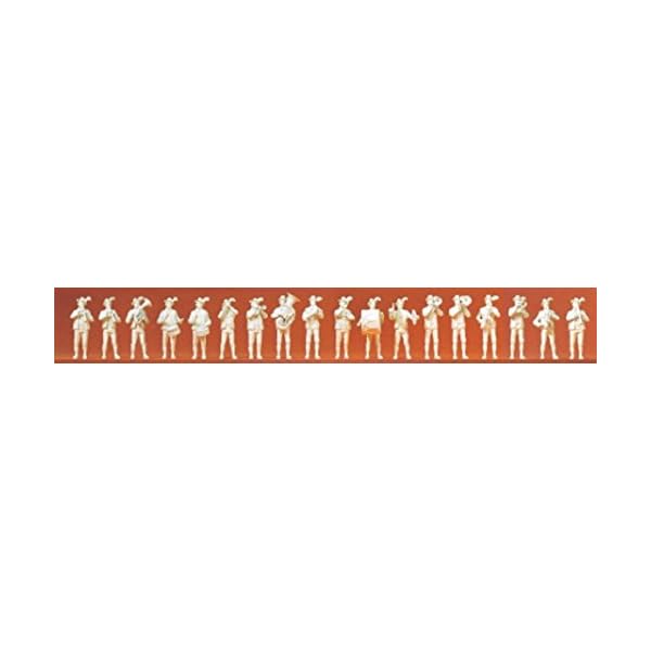 Preiser 1/87 th – pr16353 – Modelleisenbahnen – Orchester Bayerische unbemalt – 18 Figuren
