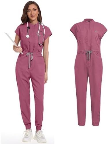 Amazon.com: KOI Solis Anja Women's 11-Pocket Jumpsuit Martini