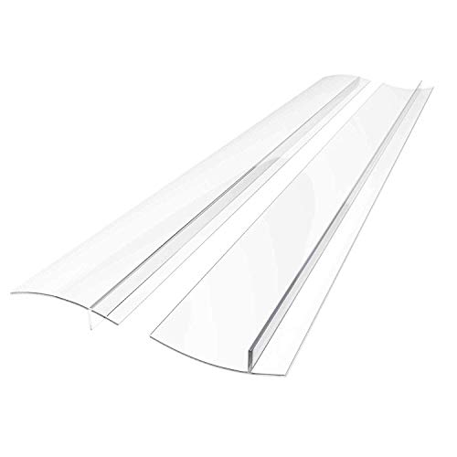 Linda's Silicone Kitchen Stove Counter Gap Cover Long & Wide Gap Filler (2 Pack) Seals Spills Between Counters, Stovetops, Oven, Washer, Dryer | Heat-Resistant and Easy Clean (21 Inches, Ultra Clear) - Thumbnail 6