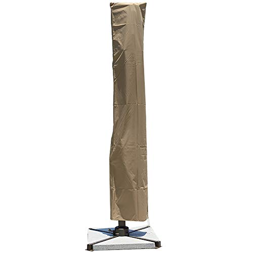 GUOWEI Garden Rattan Furniture Cover Patio Sun Umbrella Pole-Shape Dust-Proof Sunscreen Outdoor (Color : Khaki, Size : 224x52cm) - Thumbnail 4