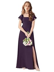 Junior Bridesmaid Dress for Wedding Ruffle Short