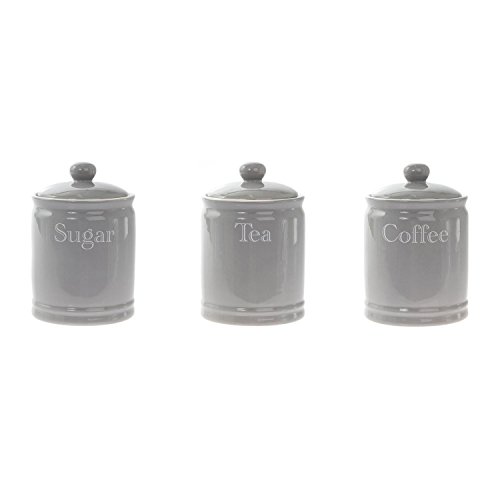 grey tea and coffee jars