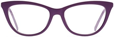 Gisele Retro Style Cateye Eyeglasses Frame Clear Lens Glasses M1041 (Purple)