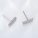 S.Leaf Sterling Silver Stud Earrings for Women Small Tiny Hypoallergenic Second Hole Bar Earrings Best Friend Birthday Gifts for Women Trendy Sister Mom Wife Womens Her Friend Party (Thick_Bar_Silver)