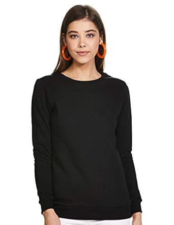 Allen Solly Women's Synthetic Sweatshirt (AHSTCRGFS56736_Black_X-Small): Amazon.in: Clothing 