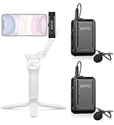 Movo Edge-DI-Duo Wireless Lavalier for iPhone - Perfect Compact Lav Mic for Smartphone Gimbal Sta...