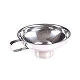 AOWA 1PCS Home Made Stainless Steel Jam Funnel Handle Wide-Mouth Kitchen Canning Funnel