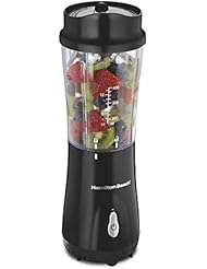 Hamilton Beach Personal Blender for Shakes and Smoothies with 14oz Travel Cup and Lid, Black (51101AV)