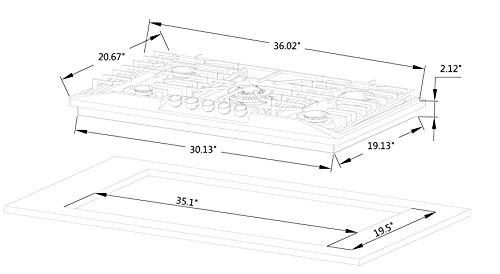 6 Empava+Stainless+Burners+Cooktop+EMPV+36GC881