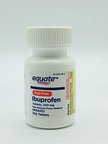 Amazon Com Equate Dye Free Ibuprofen Pain Reliever Fever Reducer 200 Mg 100 Tablets Health Personal Care