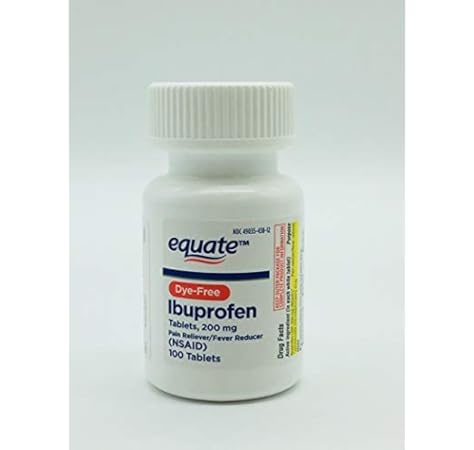 Amazon Com Equate Dye Free Ibuprofen Pain Reliever Fever Reducer 200 Mg 100 Tablets Health Personal Care