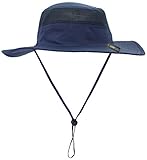 Camo Coll Outdoor Sun Cap Camouflage Bucket Mesh Boonie Hat (Navy Blue, One Size)