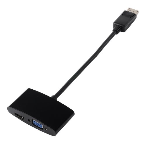 VicTsing Black DisplayPort Display Port DP Male To VGA HDMI Female Cable TV AV HDTV Adapter Converter for PC Laptop etc