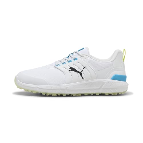 PUMA Ignite Elevate 2 Tour Men's Golf Shoes, PUMA White-Apple Spritz-Speed Blue…