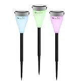 Color Changing Solar Lights, OxyLED LED Solar Powered Outdoor Garden Stake Light, LED Decorative Light for Garden, Patio, Backyard, Path, Lawn (3 Pack)