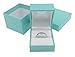 888 Display USA Ultra Elegant Teal Blue Jewelry Box - Perfect Ring box for that special someone. Luxurious proposal ring gift box