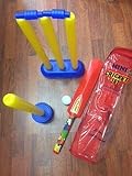 Cricket Set for Kids with Bat _Ball_Wickets _Carrying Bag Indoor Outdoor Garden Play