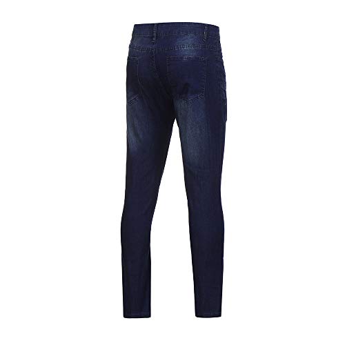 Caopixx Men Casual Trouser Biker Ripped Skinny Jeans Frayed Slim Fit Denim Pants Mens Shorts - Thumbnail 5