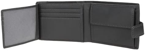 Indiana Cartera Horizontal con Cierre de Clic Gris 11x8,5x1 cms Piel by Joumma Bags